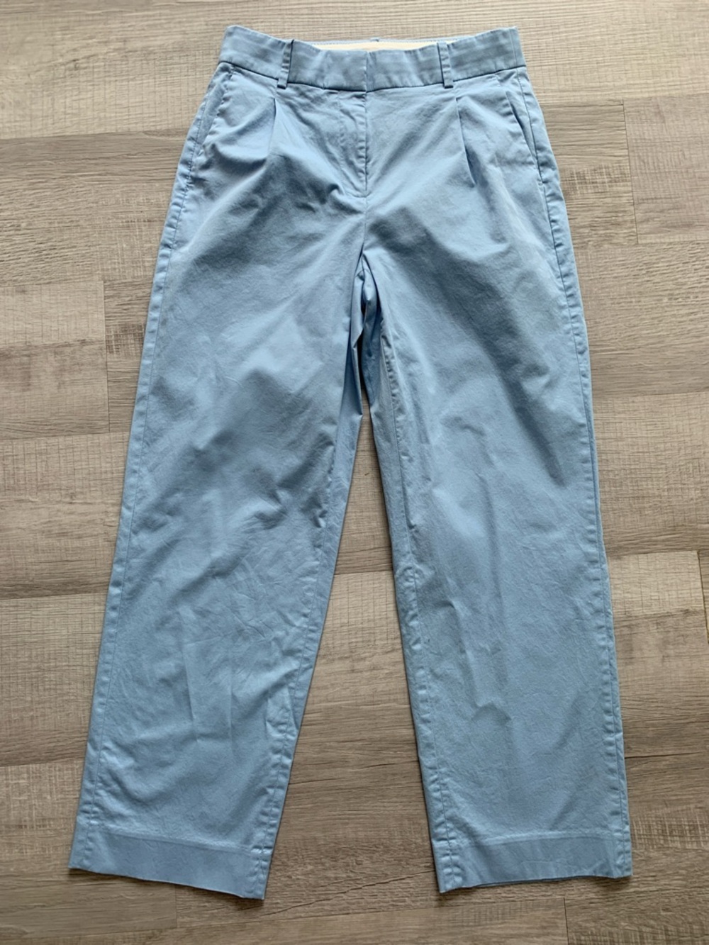 J. Crew Light Blue Pleated Chinos